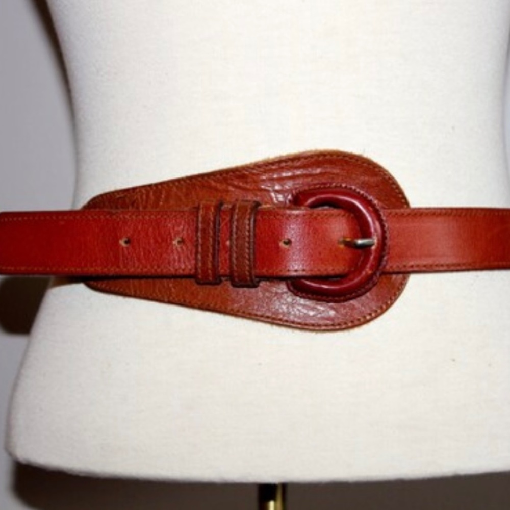 Rare 1960s boho leather belt s/m hippie